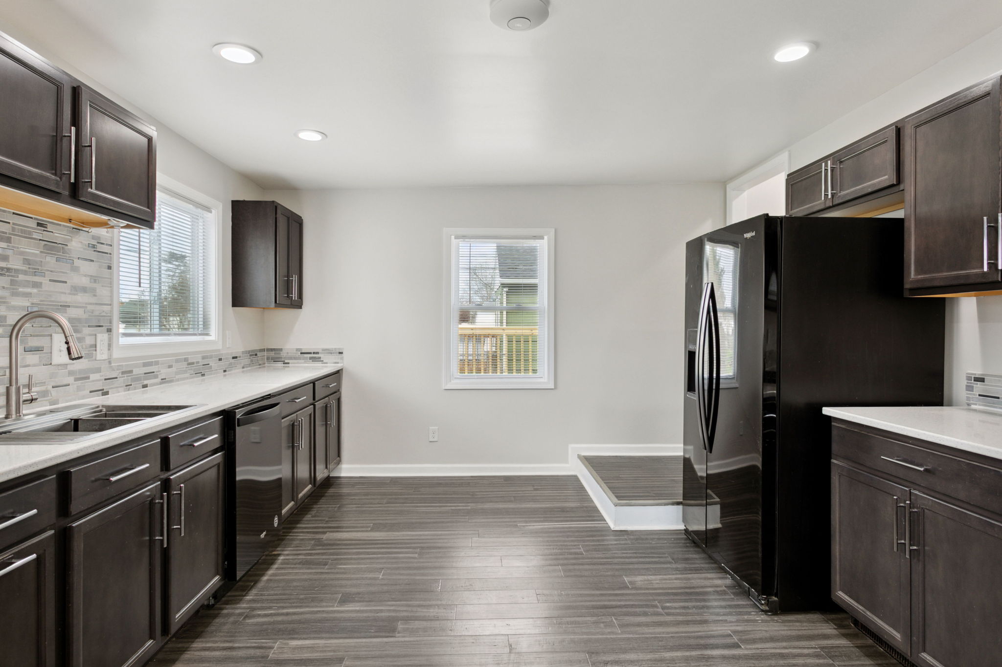 After: Kitchen looking toward dining area — 19776 Gilmer South Bend