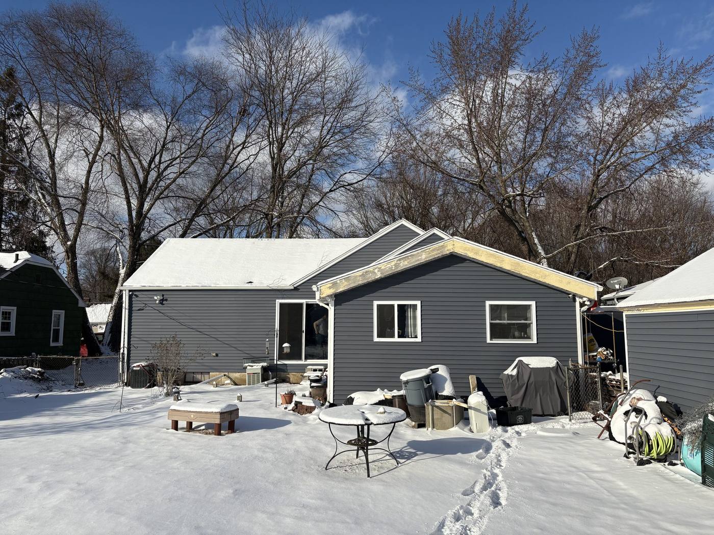 Before: Rear exterior in winter — 19776 Gilmer South Bend