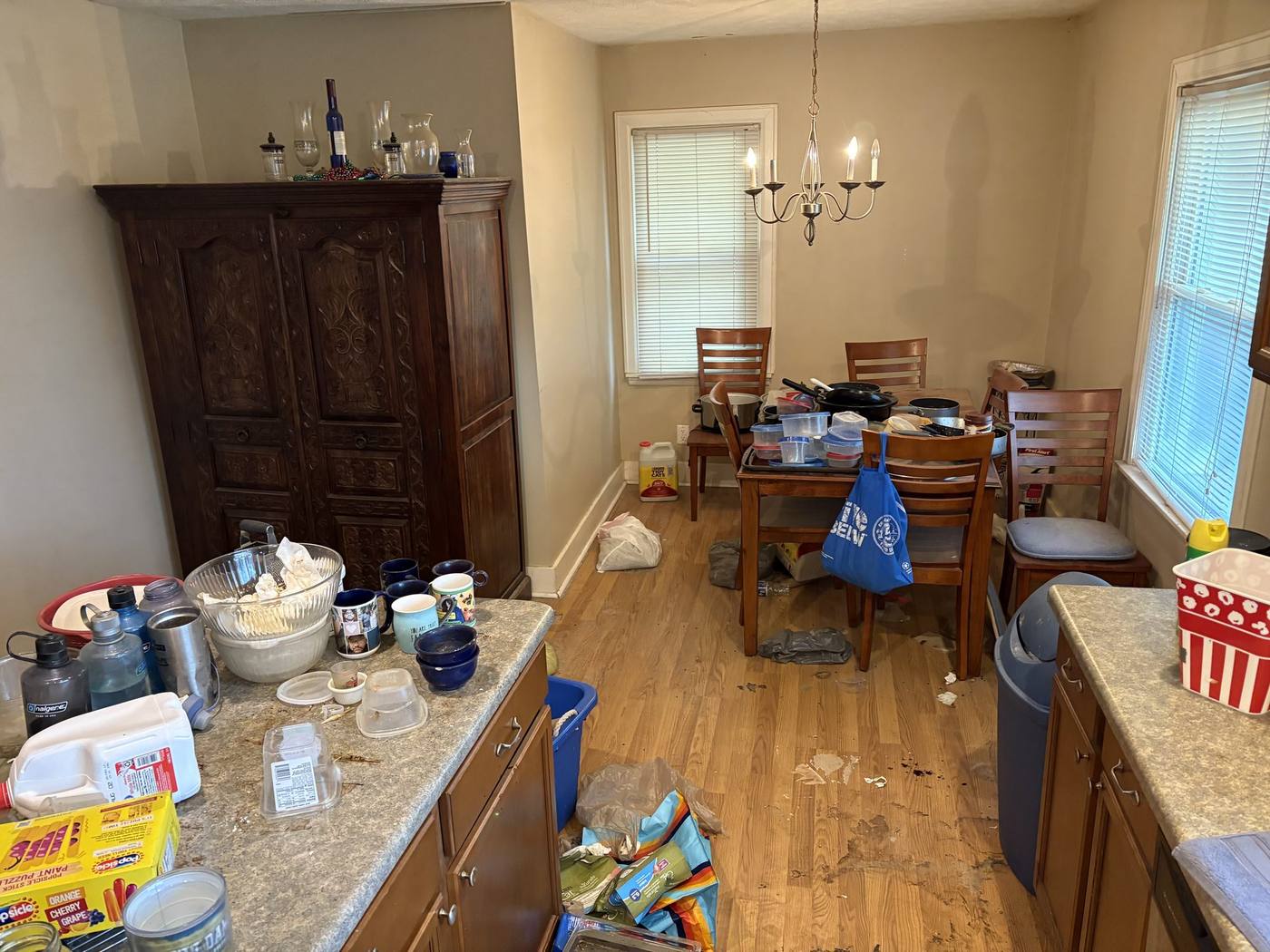 Before: Kitchen and dining room — 705 E. Lowell Mishawaka